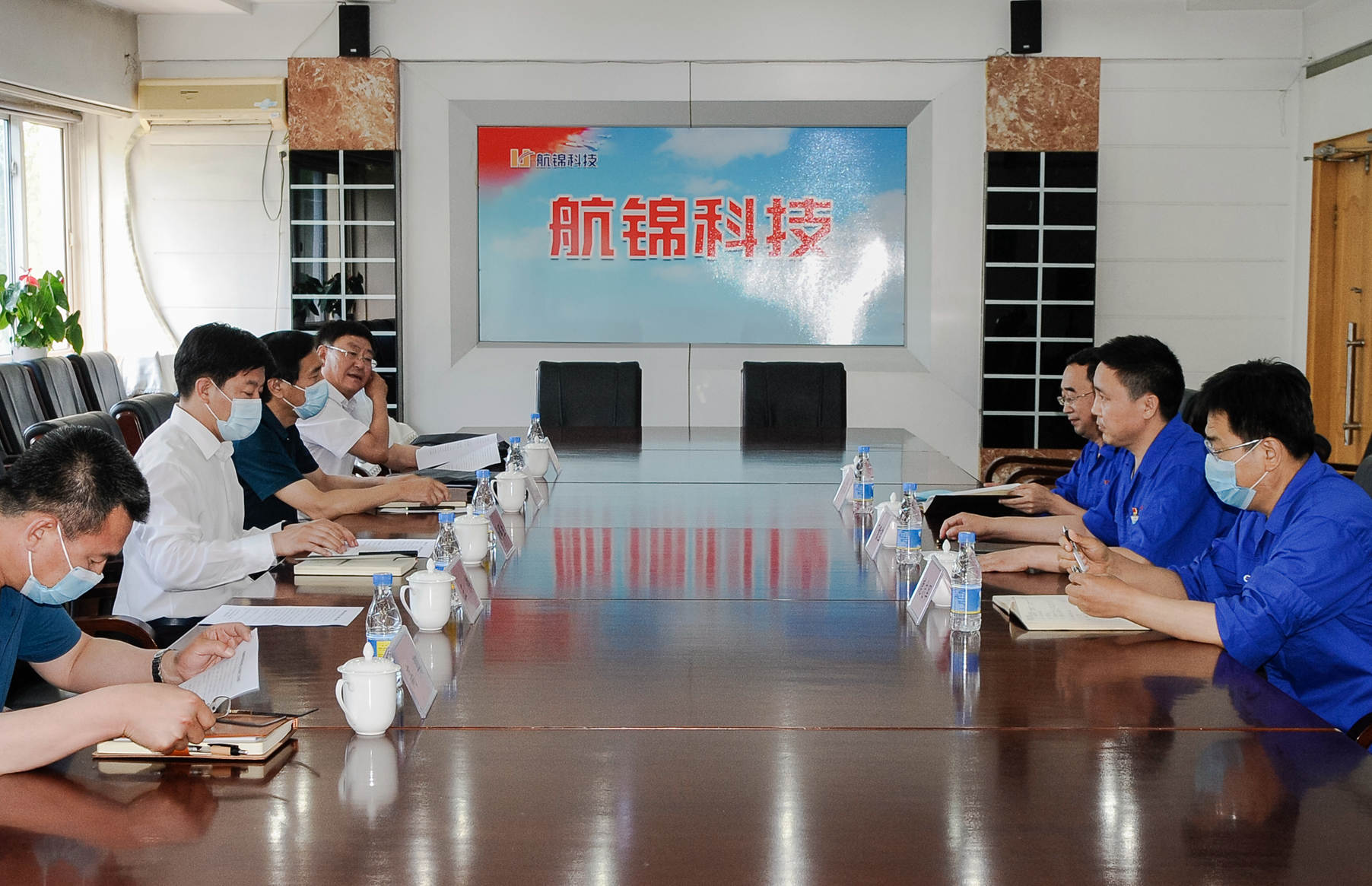 葫蘆島市委常委 市委副書記楊軍生來航錦科技調(diào)研