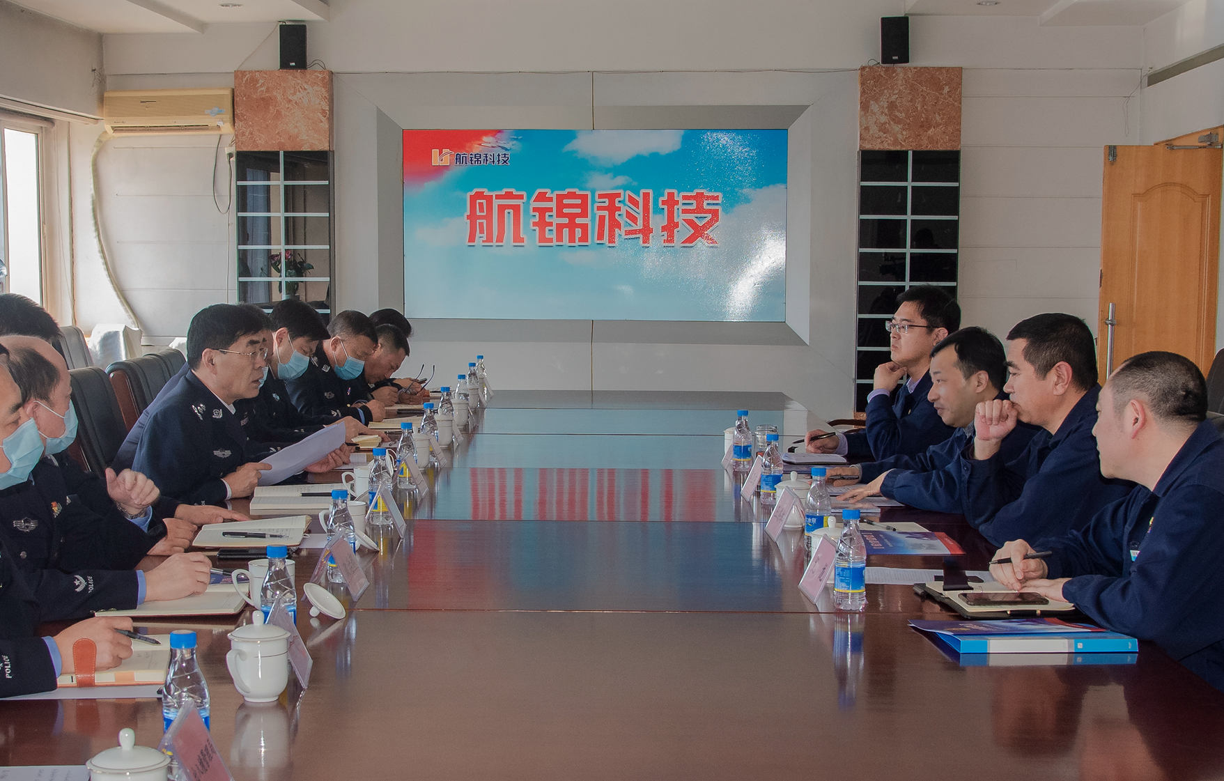 葫蘆島市副市長、公安局長孫亭來航錦科技調(diào)研